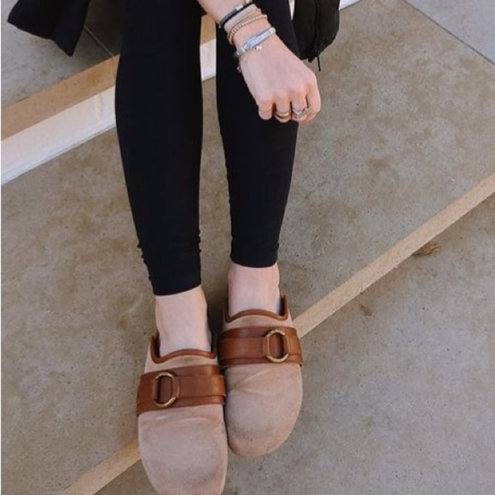 SEE BY CHLOÉ Suede Leather Trim Embellishment Mules